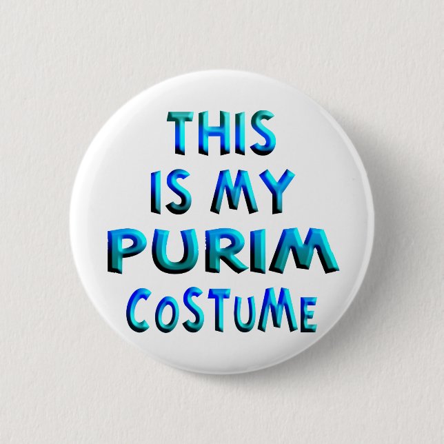 Bóton Redondo 5.08cm Purim Costume (Frente)
