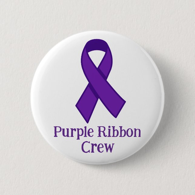Bóton Redondo 5.08cm Purple Ribbon Crew (Frente)