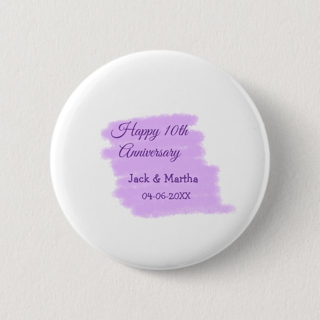 Bóton Redondo 5.08cm Púrpura aquarela esplaquecer o 10º aniversário mod (Frente)