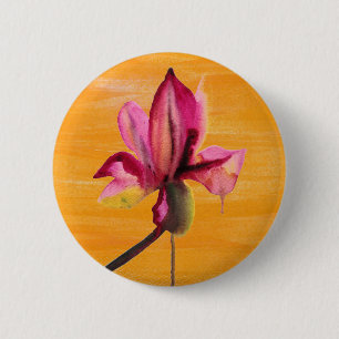Bóton Redondo 5.08cm Púrpura Orquídea-d-água - cor laranja-pop