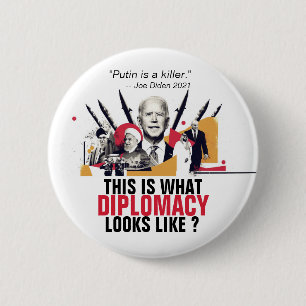 Bóton Redondo 5.08cm Putin é um assassino. Joe Biden 2021 Botão