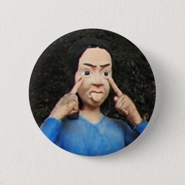 Bóton Redondo 5.08cm Puxando Rostos Para Trás (Frente)