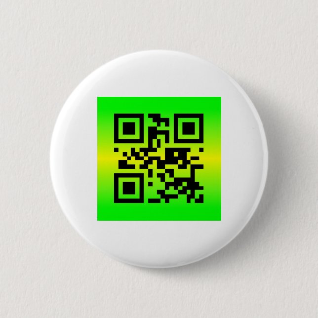 Bóton Redondo 5.08cm QR Code® dizendo: TENHA UM DIA DE EXCELENTE (Frente)