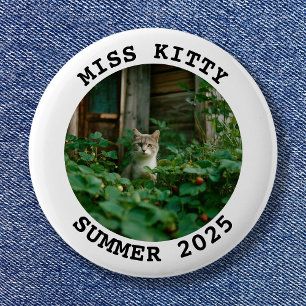 Bóton Redondo 5.08cm Quadro de Fotos Redondas Personalizadas a Preto e 