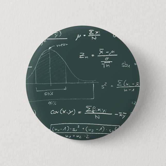 Bóton Redondo 5.08cm Quadro-negro das estatísticas (Frente)
