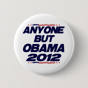 Bóton Redondo 5.08cm Qualquer um mas Obama 2012