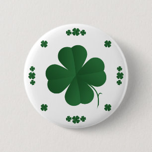 Bóton Redondo 5.08cm Quatro Clovers Folha
