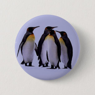Bóton Redondo 5.08cm Quatro pinguins