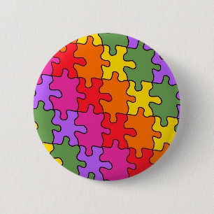 Bóton Redondo 5.08cm quebra-cabeça de autismo 33