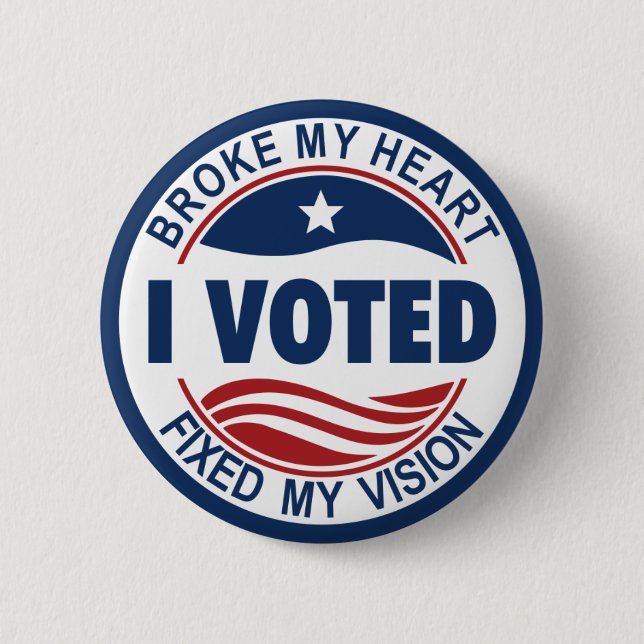 BÓTON REDONDO 5.08CM QUEBROU MEU CORAÇÃO FIXOU MINHA VISÃO (Frente)