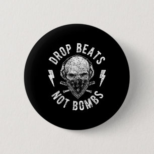 Bóton Redondo 5.08cm Quedas Não Bomba Dj Contra Guerra Pela Paz