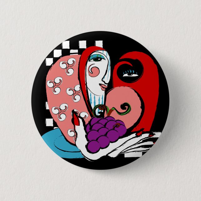 Bóton Redondo 5.08cm queenie (Frente)