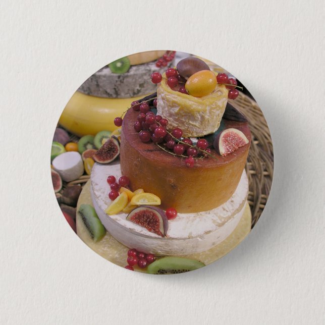 Bóton Redondo 5.08cm Queijo e fruta (Frente)