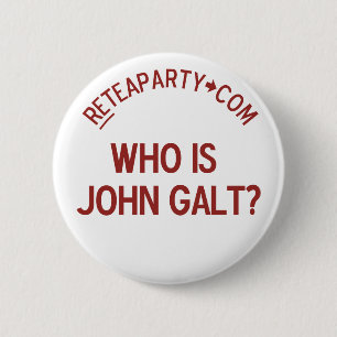 Bóton Redondo 5.08cm Quem é botão do tea party de John Galt