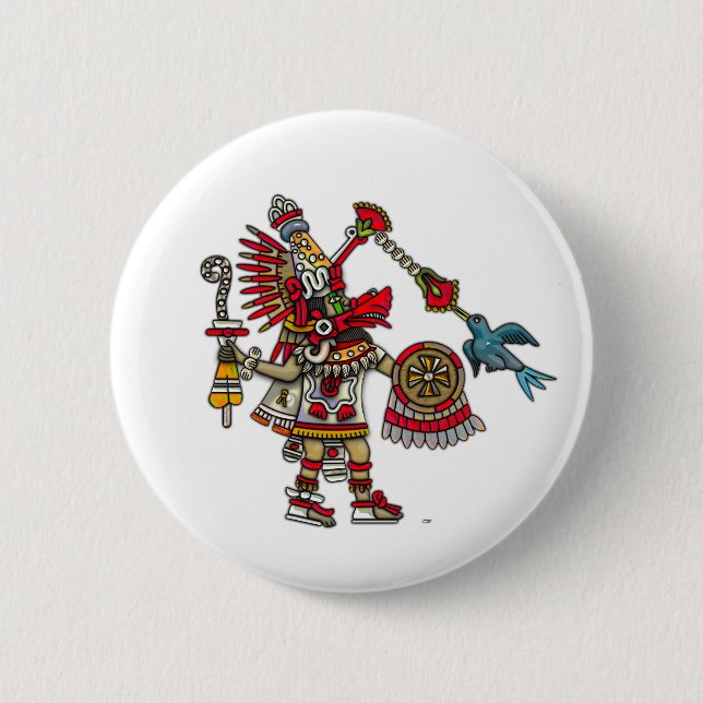 Bóton Redondo 5.08cm Quetzalcoatl (Frente)