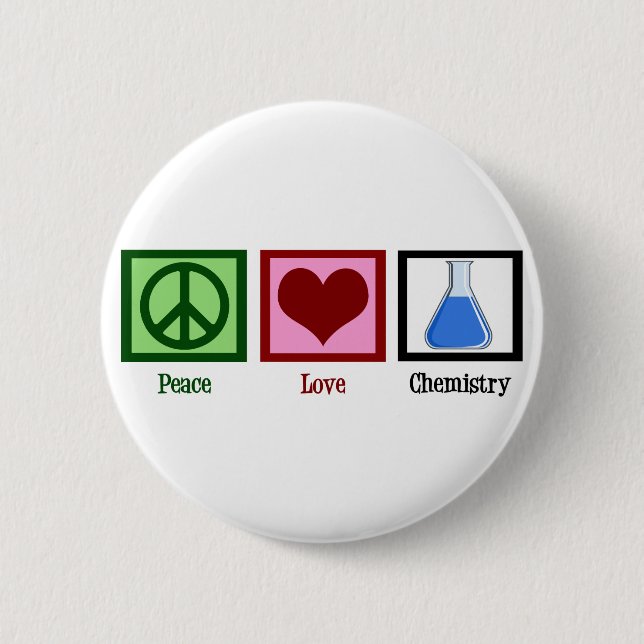 Bóton Redondo 5.08cm Química de Paz e Amor (Frente)