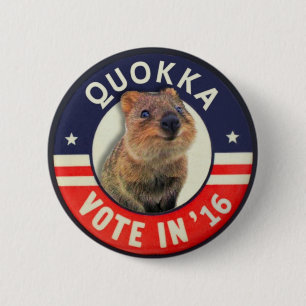 Bóton Redondo 5.08cm Quokka para o presidente em 2016