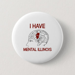 Bóton Redondo 5.08cm Quote Amantes Eu Tenho Mental Illinois