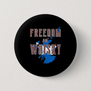 Bóton Redondo 5.08cm Rabbie Burns Cita Liberdade Cores Escoceses Whisky