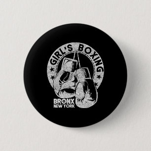 Bóton Redondo 5.08cm Rachel Girls Boxing Bronx Ny Vintage