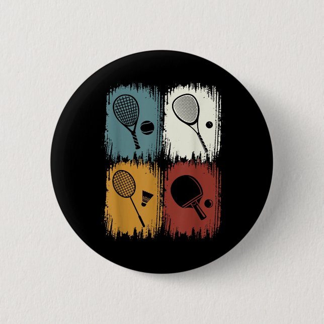 Bóton Redondo 5.08cm Racketlon, Tournament Sport With 4 Disciplines  (Frente)
