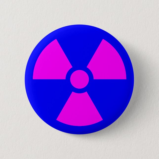 Bóton Redondo 5.08cm Radiation Warning Symbol (Frente)
