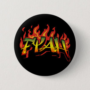 Bóton Redondo 5.08cm Raging Fyah Pin
