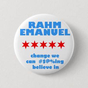 Bóton Redondo 5.08cm Rahm Emanuel para o Mayor