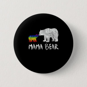 Bóton Redondo 5.08cm Rainbow Mama Bear Sempre Para Sempre Apaixonar Org