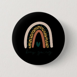 Bóton Redondo 5.08cm Rainbow Mental Health Semicolon Continue Indo Boho