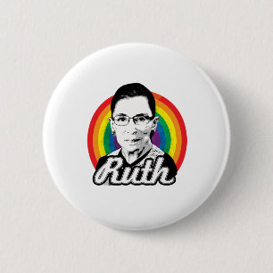 Bóton Redondo 5.08cm Rainbow Ruth - Política LGBT -