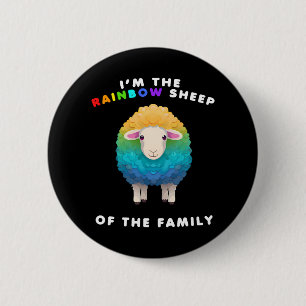 Bóton Redondo 5.08cm Rainbow Sheep da família LGBTQ Happy Pride