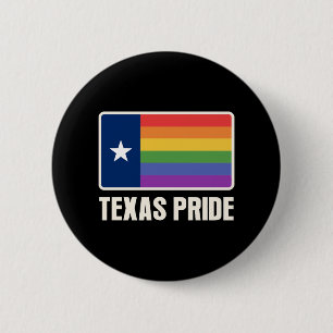 Bóton Redondo 5.08cm Rainbow Texas Flag Design para os orgulhosos Texan