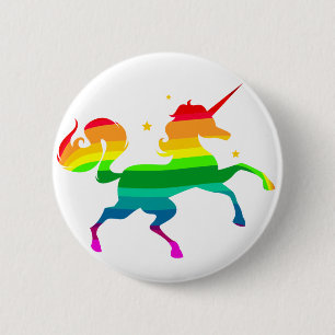 Bóton Redondo 5.08cm Rainbow Unicorn