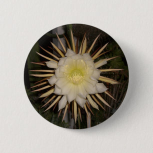 Bóton Redondo 5.08cm "Rainha da Noite", Flor Cactus
