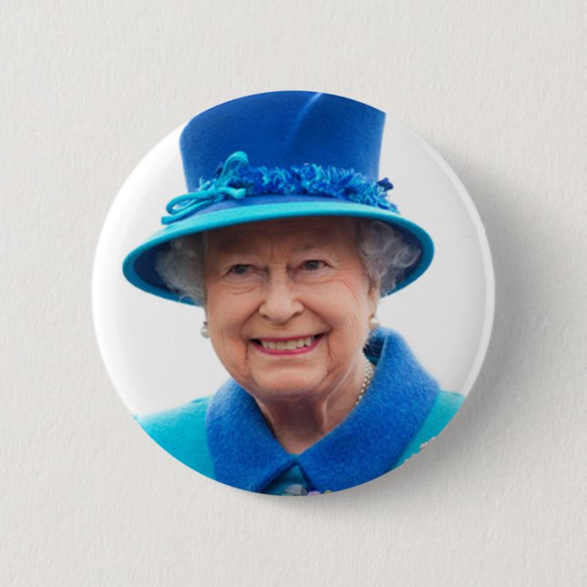 Bóton Redondo 5.08cm Rainha Elizabeth da Inglaterra (Frente)