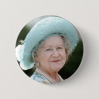 Bóton Redondo 5.08cm Rainha Elizabeth, Rainha Mãe Berlim 1987