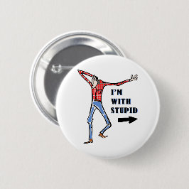 Bóton Redondo 5.08cm Raiva, idiota.