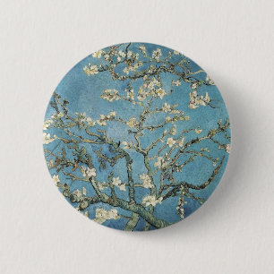 Bóton Redondo 5.08cm Ramos da amêndoa de Vincent van Gogh   na flor,