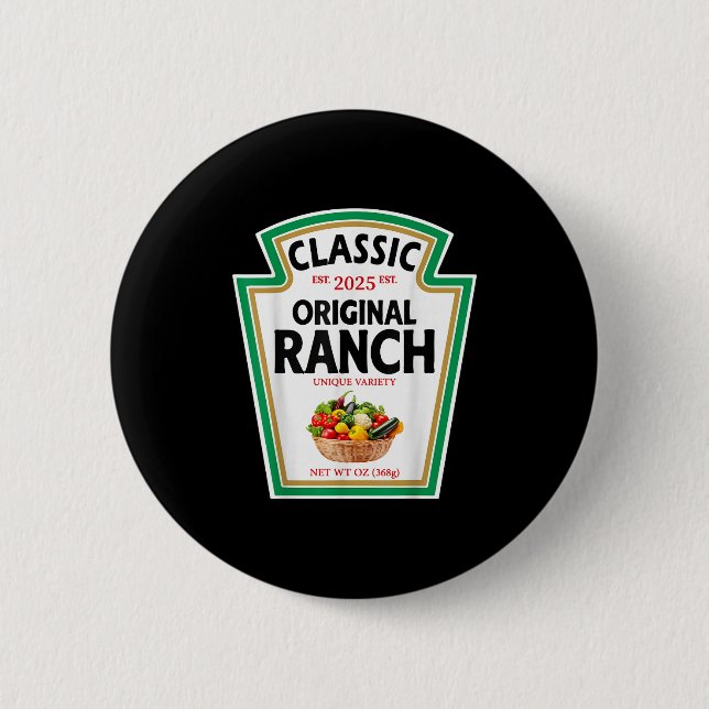 Bóton Redondo 5.08cm Ranch Sauce Green Salad Dressing Condiment Diy Hal (Frente)