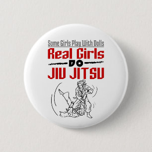 Bóton Redondo 5.08cm Raparigas Reais Do Jiu Jitsu BJJ Jiujitsu Mulheres