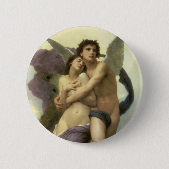 Bóton Redondo 5.08cm Rapto (t.c.p. Ravement) de Psyche por Bouguereau (Frente)
