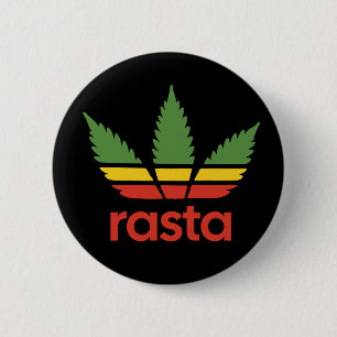 Bóton Redondo 5.08cm Rasta Leaf Pin