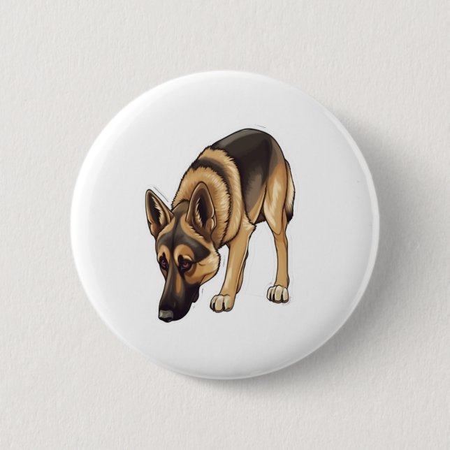 Bóton Redondo 5.08cm Rastreamento de german shepherd (Frente)