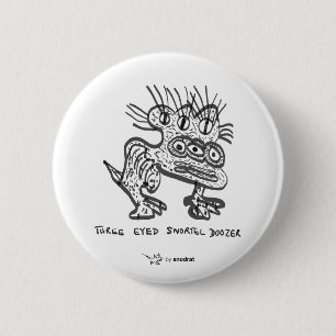 Bóton Redondo 5.08cm Rato de Snod: Snortel Eyed três Doozer