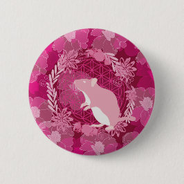 Bóton Redondo 5.08cm rato,flor da vida, rosa, mandala,zen,chakra,padrão