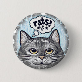 Bóton Redondo 5.08cm ratzcat oh ratos gato broche