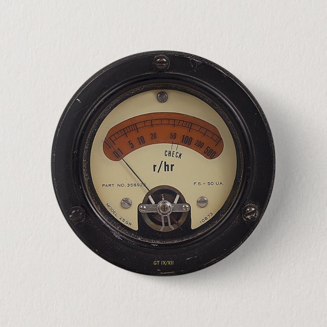 Bóton Redondo 5.08cm Raytheometer Pin do professor Templo (Frente)