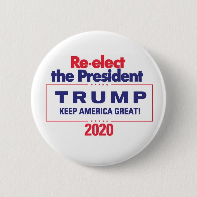 Bóton Redondo 5.08cm Re-elect o presidente TRUNFO 2020 (Frente)