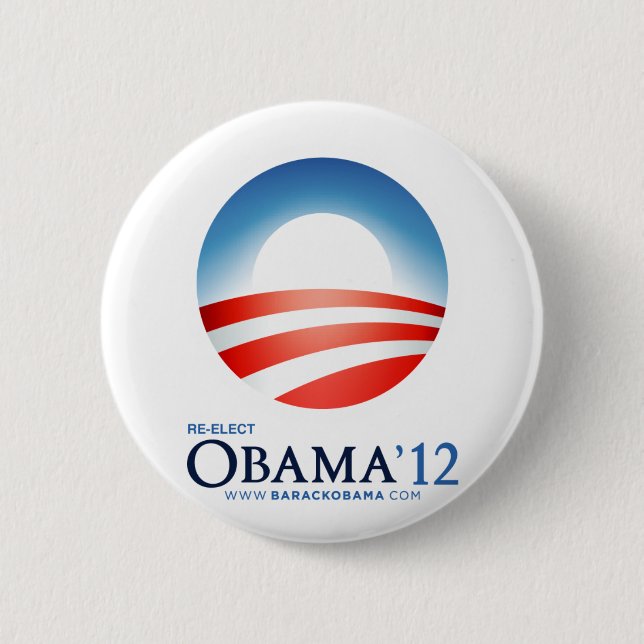 Bóton Redondo 5.08cm Re-Elect Obama 2012 (Frente)